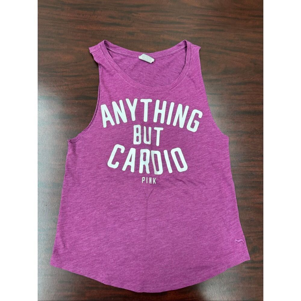 PINK Victoria’s Secret Purple Anything but Cardio Tank Top Size X-Small